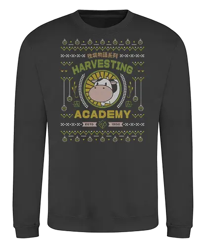 Kawaii Harvesting Ugly Sweater - harvest, cute, moon, farmer, farming, harvesting, gaming, gamer, video game, rpg, jrpg, story of seasons, rune factory, ugly christmas sweater - Sweatshirt