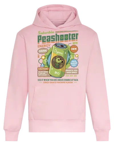 Peashooter Energy Drink - plants, zombies, garden warfare, pvz, peashooter, sunflower, potato mine, frijol, video game, gaming, gamer, zombie, crazy dave, neighborville, super brainz, dr zomboss - Heavyweight Hoodie
