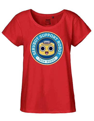Servbot Emblem - mega, rising, frank west, zombrex, servbot, video game, gaming, gamer, survival horror, willamette parkview mall, biohazard, tron bonne - Fairtrade Girl Shirt