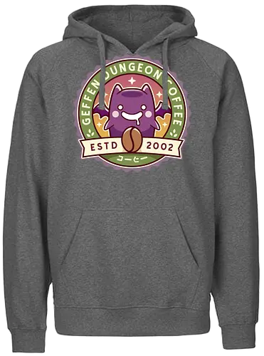 Geffen Dungeon Coffee - online, slime, mmorpg, jrpg, poring, angeling, deviling, deviruchi, ragnarok, geffen dungeon, gaming, video game, gamer - Fairtrade Hoodie