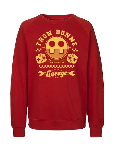 Tron Bonne Garage - mega, frank west, tron bonne, zombrex, servbot, video game, gaming, gamer, survival horror, willamette parkview mall, biohazard, megaman, garage - Fairtrade Sweatshirt