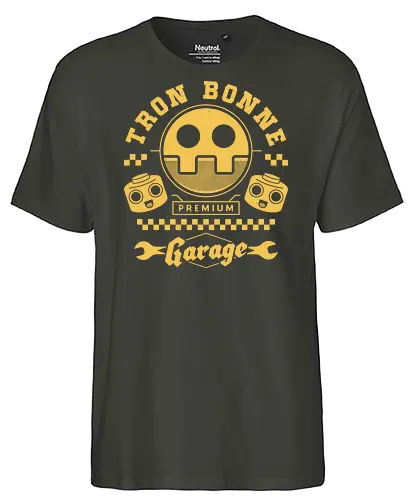 Tron Bonne Garage - mega, frank west, tron bonne, zombrex, servbot, video game, gaming, gamer, survival horror, willamette parkview mall, biohazard, megaman, garage - Fairtrade T-Shirt