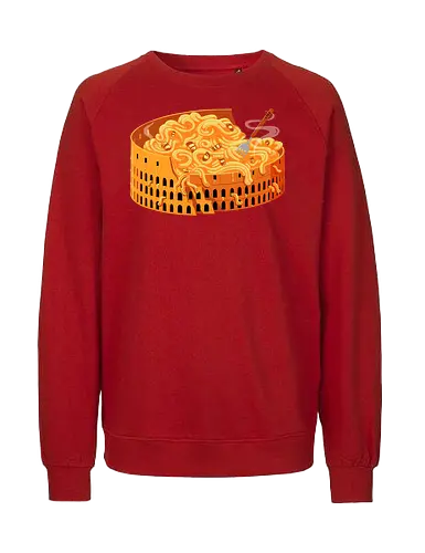 Pasta Colossale - pasta, italy, rome, colosseum, travel, tourist, funny, food, foodie, eating - Fairtrade Sweatshirt
