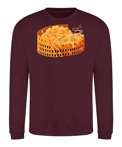 Pasta Colossale - pasta, italy, rome, colosseum, travel, tourist, funny, food, foodie, eating - Sweatshirt