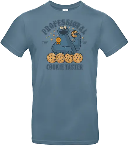 Professional Cookie Taster - cookie, monster, funny, food, foodie, blue, puppet, kids, eating - Standard T-Shirt