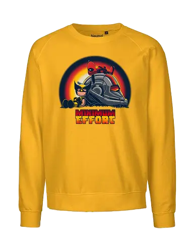 Minimum Effort - Peanuts, Antihero, Superhero, Charlie, Brown - Fairtrade Sweatshirt
