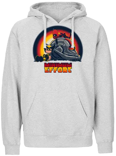Minimum Effort - Peanuts, Antihero, Superhero, Charlie, Brown - Fairtrade Hoodie
