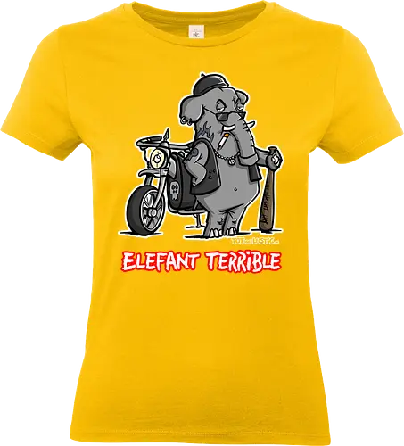 Elefant Terrible - Elefant, terrible, shirt, frech, totaberlustig, holtschulte, rebell, rocker, angry - Standard T-Shirt (Women)