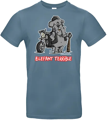Elefant Terrible - Elefant, terrible, shirt, frech, totaberlustig, holtschulte, rebell, rocker, angry - Standard T-Shirt