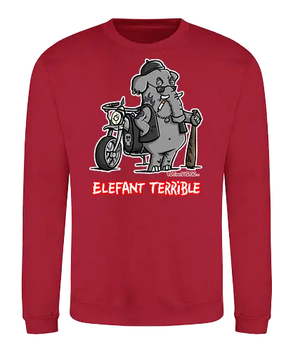 Elefant Terrible - Elefant, terrible, shirt, frech, totaberlustig, holtschulte, rebell, rocker, angry - Sweatshirt