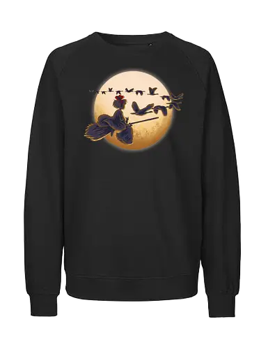 Young Witch Moon - Delivery, Moon, Ducks - Fairtrade Sweatshirt