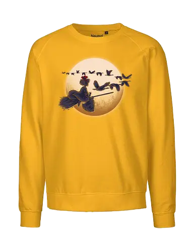 Young Witch Moon - Delivery, Moon, Ducks - Fairtrade Sweatshirt