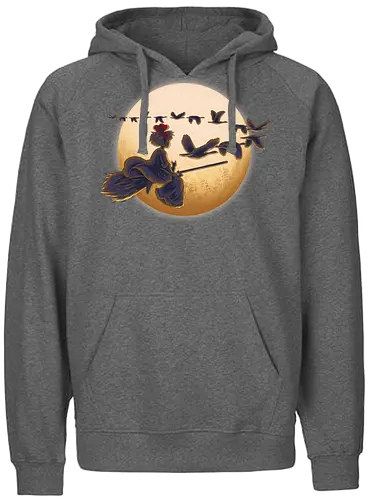 Young Witch Moon - Delivery, Moon, Ducks - Fairtrade Hoodie