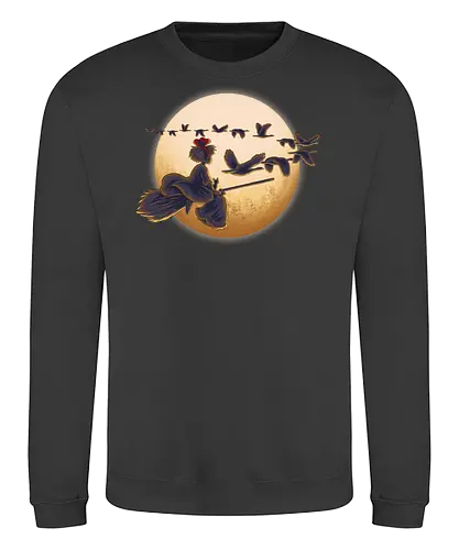 Young Witch Moon - Delivery, Moon, Ducks - Sweatshirt