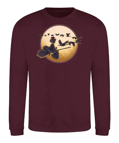 Young Witch Moon - Delivery, Moon, Ducks - Sweatshirt
