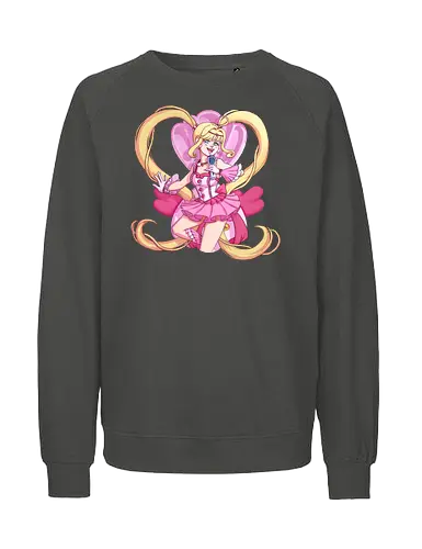 Lucia - mermaidmelody, lucia, luciamermaidmelody, pink, idol, dress, shell, jewelry, blond, blondhair, twintails, pigtails, longhair, pale, bangs, anime, kawaii, cute, girl, lady, mermaid, blueeyes, pearl, pinkpearl, pinkpearls, microphone, shoujo, purplestarphoenix - Fairtrade Sweatshirt