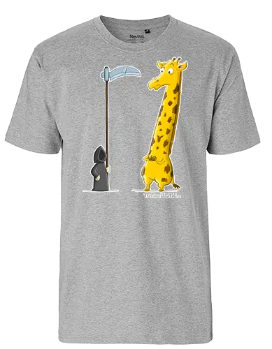 Giraffe - Giraffe, Tod, Sense, totaberlustig, Cartoon, Humor, Teleskop - Fairtrade T-Shirt