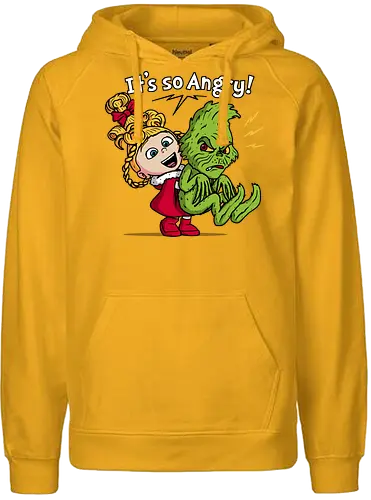 It's So Angry! - grinch, the-grinch, xmas, christmas, movies, funny, mashup, despicable-me, agnes - Fairtrade Hoodie