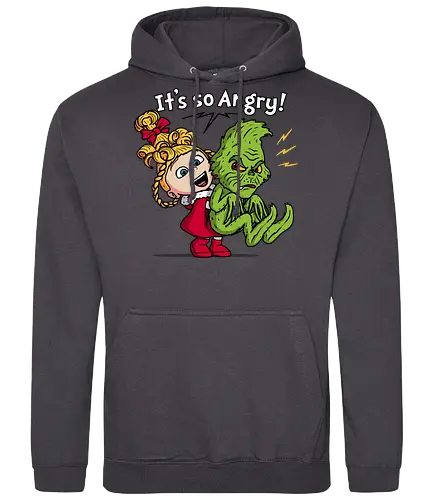 It's So Angry! - grinch, the-grinch, xmas, christmas, movies, funny, mashup, despicable-me, agnes - Standard Hoodie