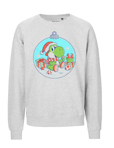 Dino Christmas - dino, game, geek, mario, super, Dino, christmas - Fairtrade Sweatshirt
