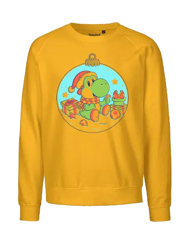 Dino Christmas - dino, game, geek, mario, super, Dino, christmas - Fairtrade Sweatshirt