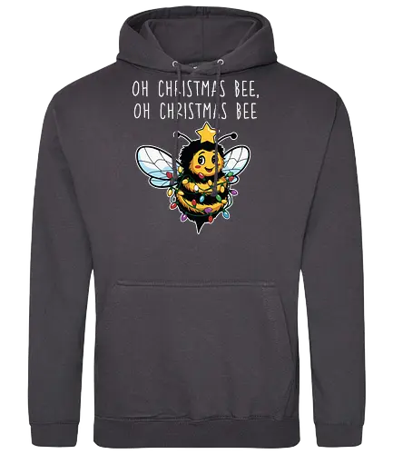 Oh Christmas Bee, Oh Christmas Bee - bee, christmas, lights, festive, holiday, star, cute, whimsical, decoration - Standard Hoodie