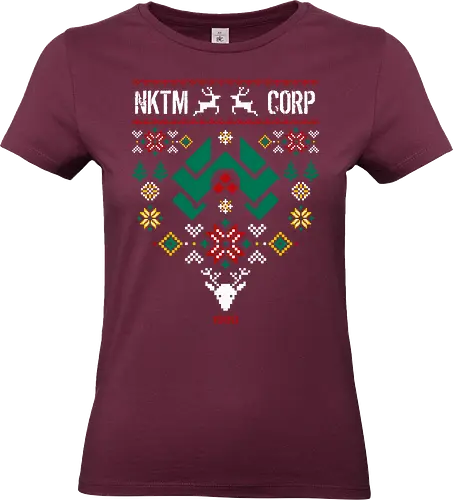 ugly nakatomi series - ugly christmas, christmas, xmas, nakatomi, plaza, christmas party, logo, diehard, winter, snow, pixel, vintage, classic, retro - Standard T-Shirt (Women)