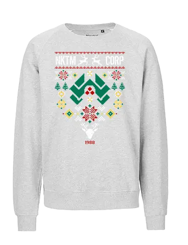 ugly nakatomi series - ugly christmas, christmas, xmas, nakatomi, plaza, christmas party, logo, diehard, winter, snow, pixel, vintage, classic, retro - Fairtrade Sweatshirt