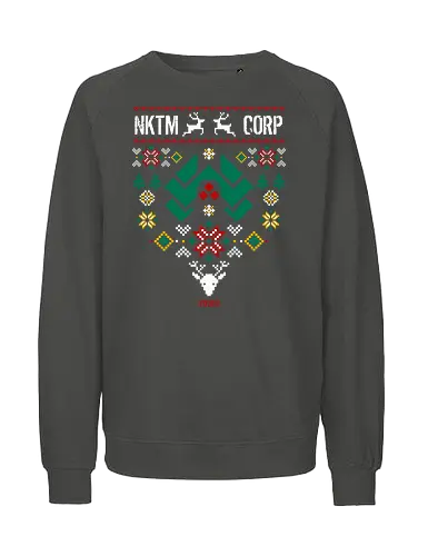 ugly nakatomi series - ugly christmas, christmas, xmas, nakatomi, plaza, christmas party, logo, diehard, winter, snow, pixel, vintage, classic, retro - Fairtrade Sweatshirt