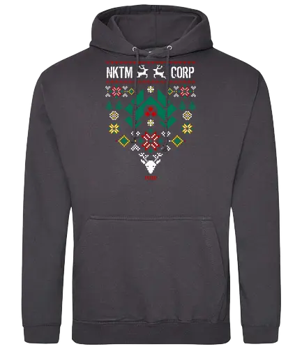 ugly nakatomi series - ugly christmas, christmas, xmas, nakatomi, plaza, christmas party, logo, diehard, winter, snow, pixel, vintage, classic, retro - Standard Hoodie