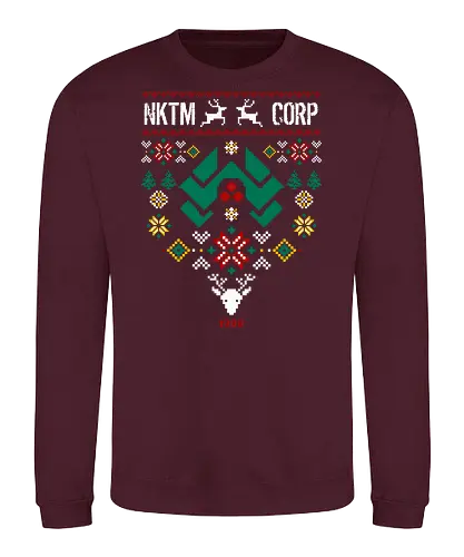 ugly nakatomi series - ugly christmas, christmas, xmas, nakatomi, plaza, christmas party, logo, diehard, winter, snow, pixel, vintage, classic, retro - Sweatshirt