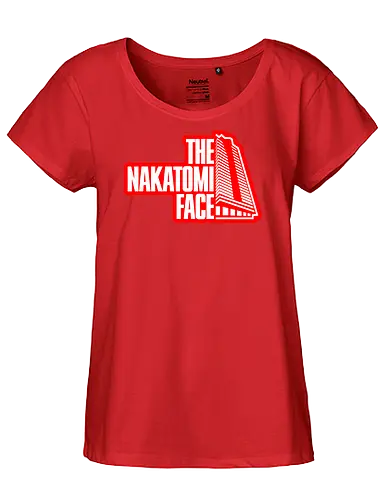 red face - ugly christmas, christmas, xmas, nakatomi, plaza, christmas party, logo, diehard, winter, snow, pixel, vintage, classic, retro - Fairtrade Girl Shirt