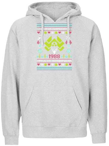 yippi ki yay series - ugly christmas, christmas, xmas, nakatomi, plaza, christmas party, logo, diehard, winter, snow, pixel, vintage, classic, retro - Fairtrade Hoodie