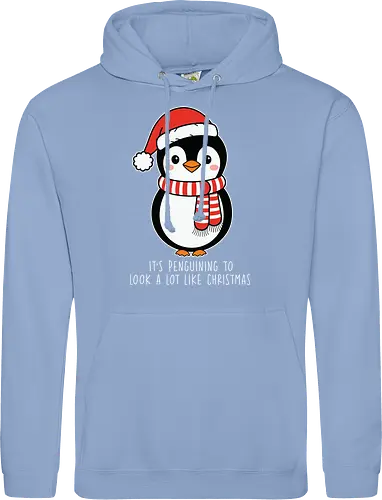 Its penguining to look alot like Christmas
