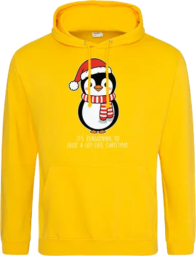 Its penguining to look alot like Christmas