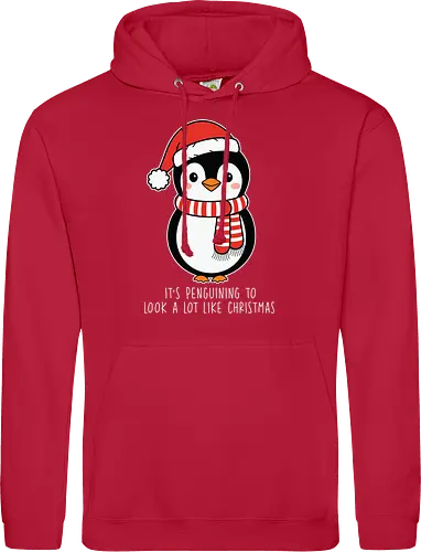 Its penguining to look alot like Christmas