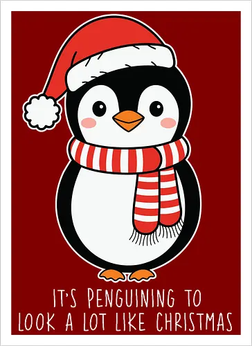 Its penguining to look alot like Christmas