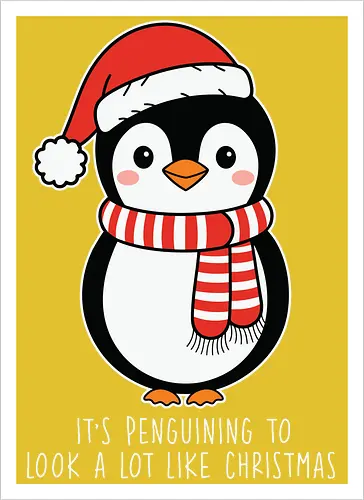 Its penguining to look alot like Christmas