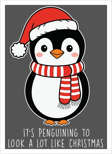 Its penguining to look alot like Christmas