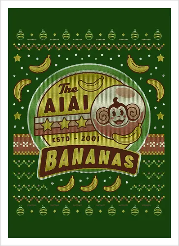 Aiai Bananas Ugly Sweater