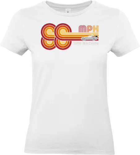 88 MPH - retro, vintage, 80s movies, time machine, delorean - Standard T-Shirt (Women)