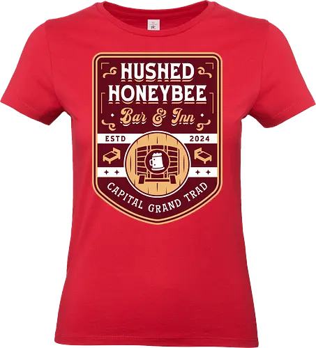 Hushed Honeybee Inn Emblem - refantazio, video game, gaming, gamer, strohl, hulkenberg, grius, jrpg, junah, eupha, basilio, louis, grand trad, kingdom of euchronia, gauntlet runner - Standard T-Shirt (Women)