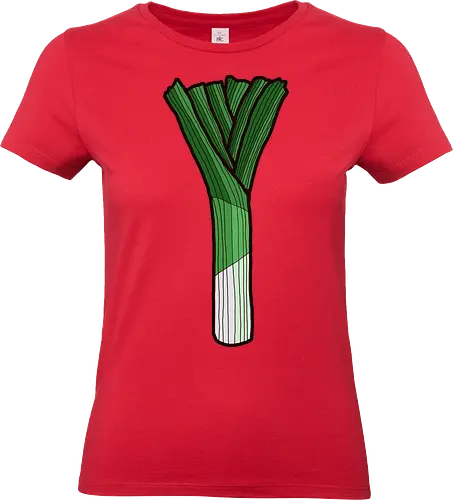 Lauch - lauch, comic, comics, comic style, dünn, schwach, dürr, sport, fitness, gym, gesund, gemüse, obst, grün, schwäche, muskeln, power, proteine, sportstudio, muskeln - Standard T-Shirt (Women)