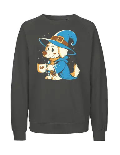 My Magic Coffee - coffee, love coffee, drink, cafeine, dog, pet, magic - Fairtrade Sweatshirt