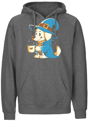 My Magic Coffee - coffee, love coffee, drink, cafeine, dog, pet, magic - Fairtrade Hoodie