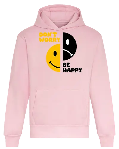 Don't Worry, Be Happy!!! - happy, smile, music, funny, pop, funny quote, funny sayings, geek, humor, ian curtis, joke, Music, meme, new order, parody, post punk, unknown pleasures, vintage - Heavyweight Hoodie