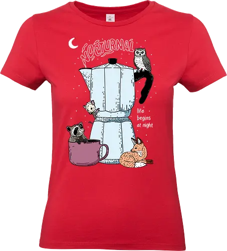 The Nocturnals Secret Power - the nocturnal, nocturnals, coffee, espresso, fox, raccoon, opossum, owl - Standard T-Shirt (Women)