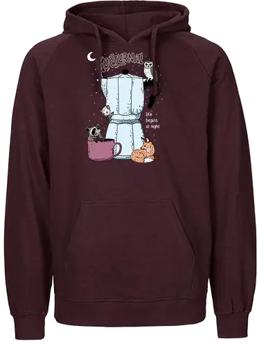 The Nocturnals Secret Power - the nocturnal, nocturnals, coffee, espresso, fox, raccoon, opossum, owl - Fairtrade Hoodie