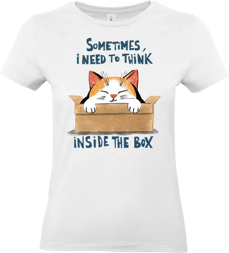 Think inside the box - cats, kitten, shroedinger's cat, funny, cute, science - Standard T-Shirt (Women)