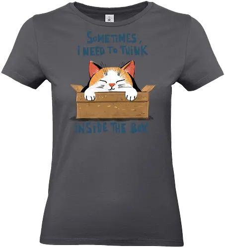 Think inside the box - cats, kitten, shroedinger's cat, funny, cute, science - Standard T-Shirt (Women)